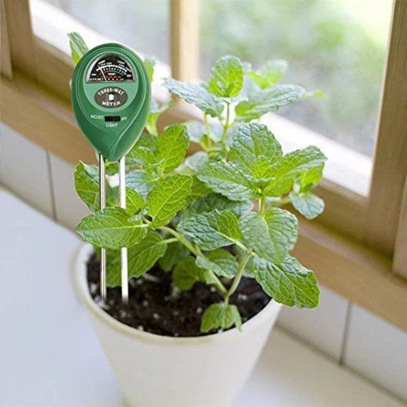 3 in 1 Soil PH Meter Sunlight PH Tester Garden Flowers Soil Moisture