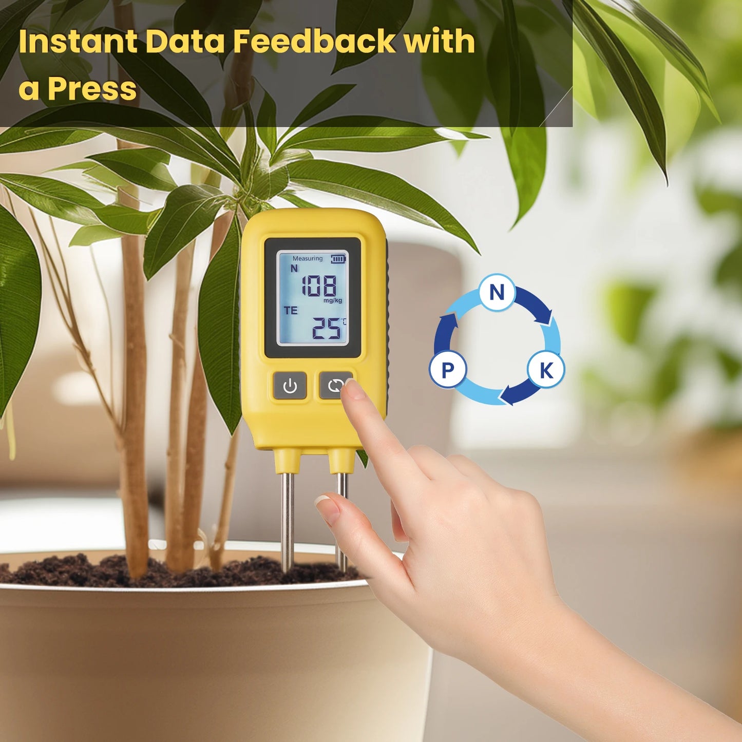 MOES Soil NPK Temperature Sensor Nitrogen Phosphorus Potassium