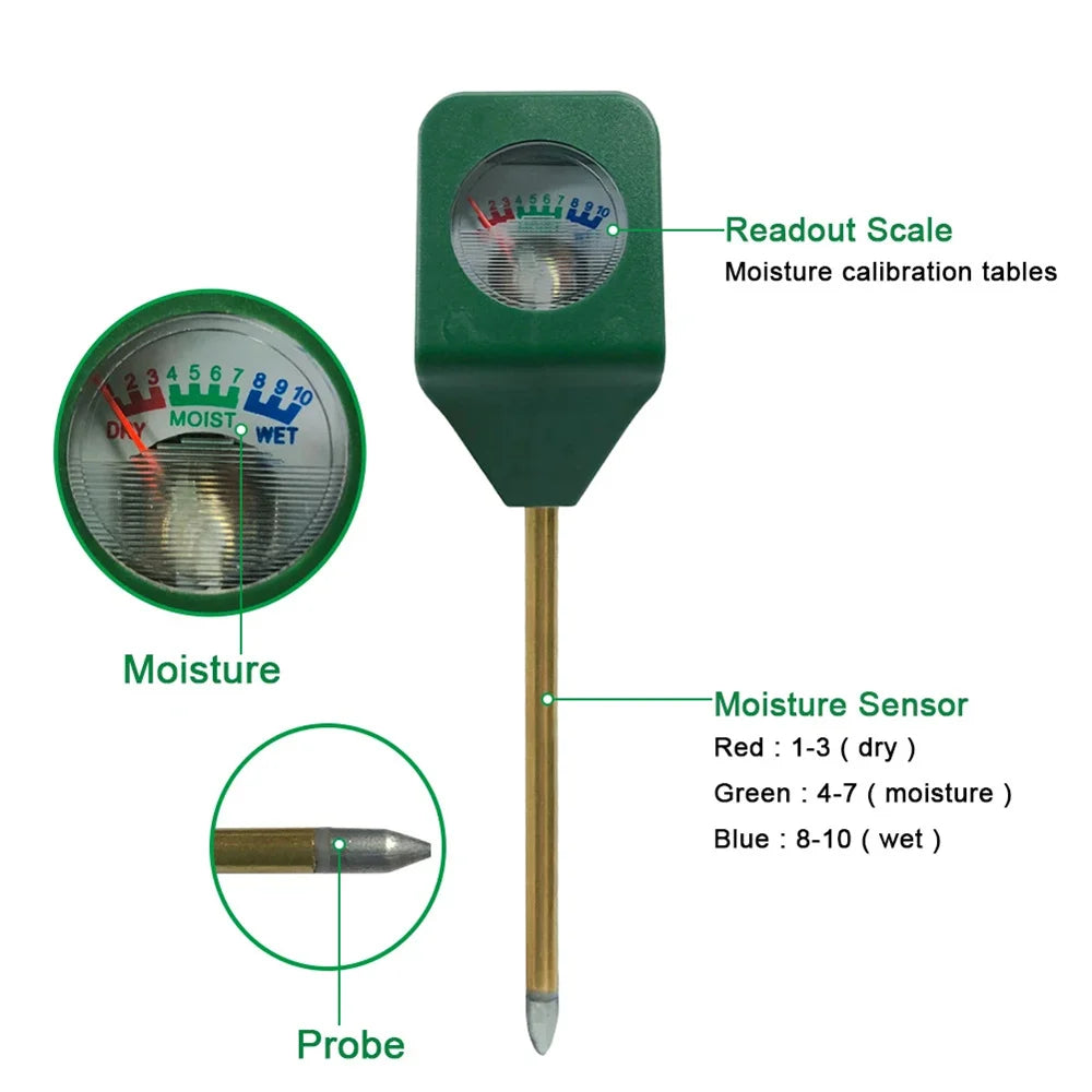10-1pc Mini Soil Moisture Sensor Meter Probe Gardening Plant Flower