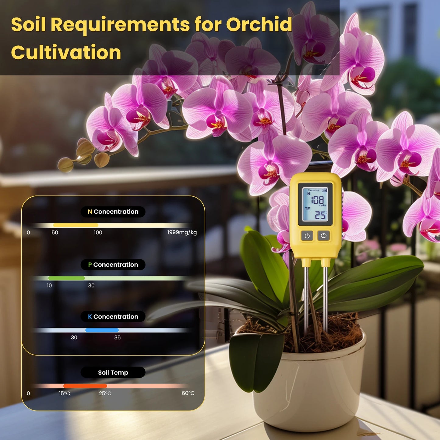 MOES Soil NPK Temperature Sensor Nitrogen Phosphorus Potassium